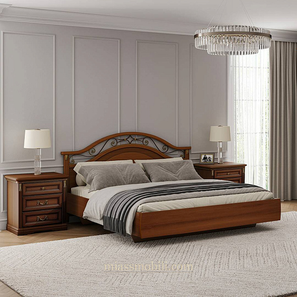 Кровать двойная (1800х2000) Joconda орех без ножной спинки, вариант №1