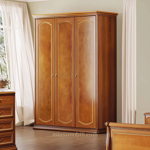 Шкаф 3-х дв.Luigi цвет орех для платья и белья