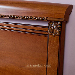 Кровать двойная (1800x2000) Lorenzo вишня с ножной спинкой