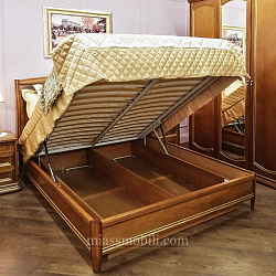 Кровать двойная (1800x2000) с кованым элементом без ножной спинки