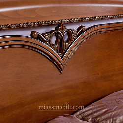 Кровать двойная (1800x2000) Lorenzo вишня с ножной спинкой