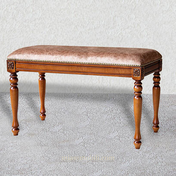 Банкетка мягкая двойная Luigi цвет орех